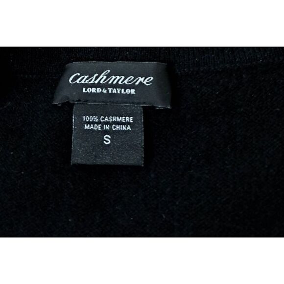 Lord & Taylor Womens Small 100% ALL CASHMERE BLACK BOLERO Sweater Cardigan - Picture 5 of 7
